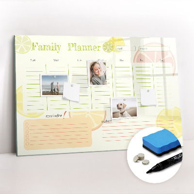 Magnetic dry erase board Family planner