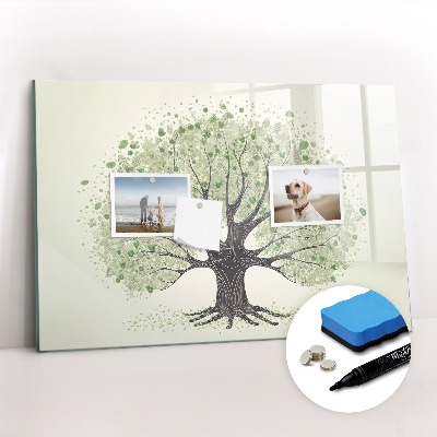 Dry erase magnetic board Large tree nature
