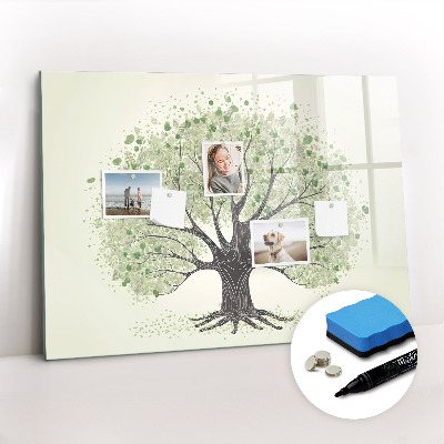 Dry erase magnetic board Large tree nature