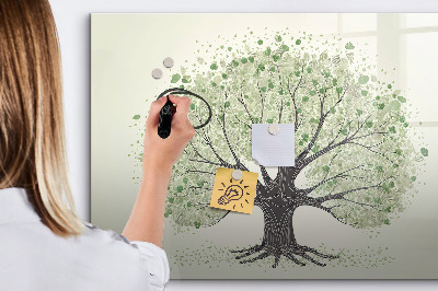 Dry erase magnetic board Large tree nature