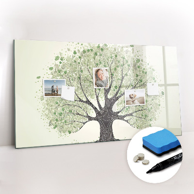 Magnetic writing board Large tree nature