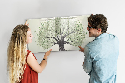 Dry erase magnetic board Large tree nature