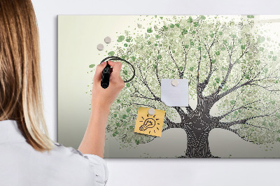 Dry erase magnetic board Large tree nature