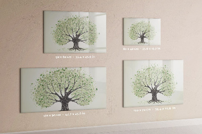 Dry erase magnetic board Large tree nature