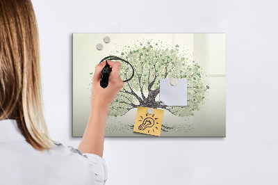 Dry erase magnetic board Large tree nature
