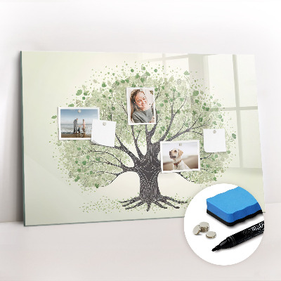 Dry erase magnetic board Large tree nature