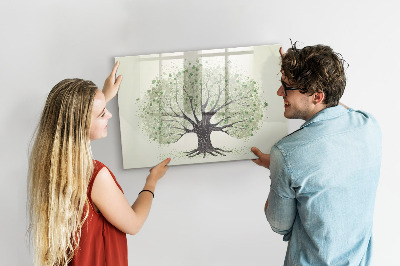 Dry erase magnetic board Large tree nature