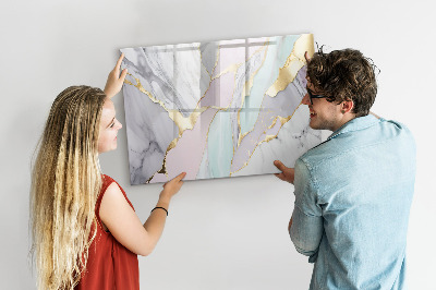 Dry erase magnetic board Marble pattern