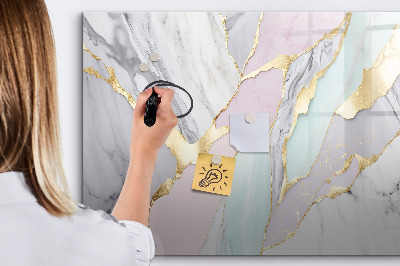 Dry erase magnetic board Marble pattern