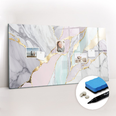Dry erase magnetic board Marble pattern
