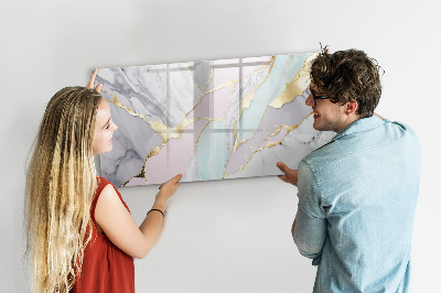 Dry erase magnetic board Marble pattern