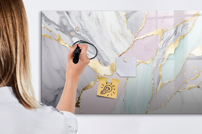 Dry erase magnetic board Marble pattern