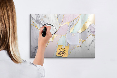 Dry erase magnetic board Marble pattern
