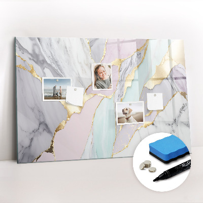 Dry erase magnetic board Marble pattern