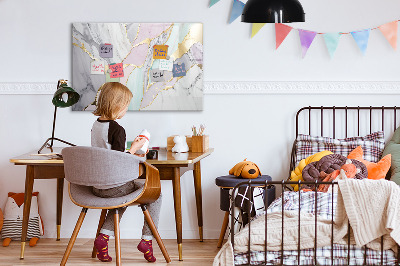 Dry erase magnetic board Marble pattern