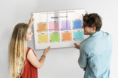 Dry erase magnetic board Weekly planner