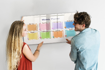 Dry erase magnetic board Weekly planner
