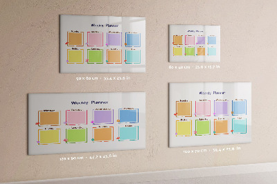 Dry erase magnetic board Weekly planner