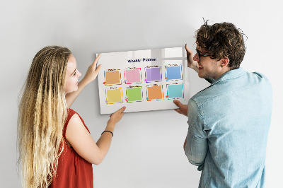 Dry erase magnetic board Weekly planner