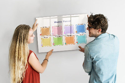 Dry erase magnetic board Weekly planner