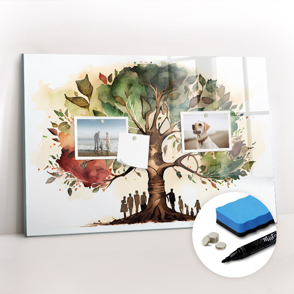 Dry erase magnetic board Family tree