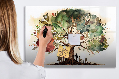 Dry erase magnetic board Family tree