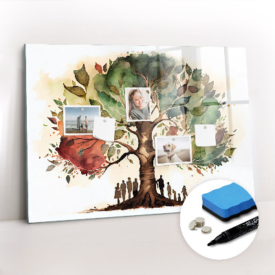 Dry erase magnetic board Family tree