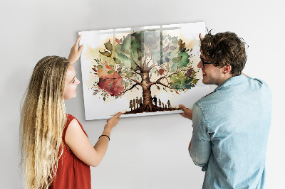 Dry erase magnetic board Family tree
