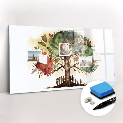 Dry erase magnetic board Family tree