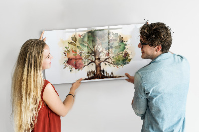 Dry erase magnetic board Family tree
