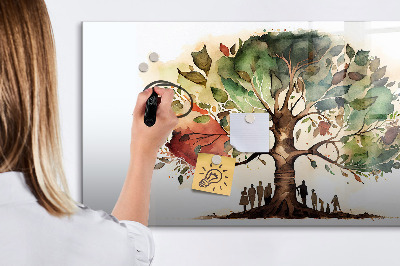 Dry erase magnetic board Family tree