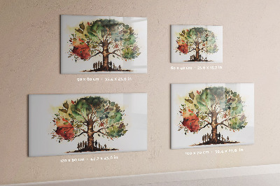 Dry erase magnetic board Family tree