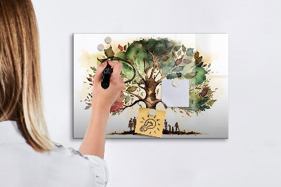 Dry erase magnetic board Family tree