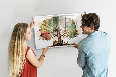 Dry erase magnetic board Family tree