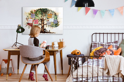 Dry erase magnetic board Family tree