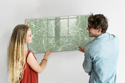 Magnetic dry erase board Leaves nature pattern