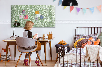 Magnetic dry erase board Leaves nature pattern