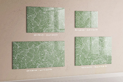 Magnetic dry erase board Leaves nature pattern