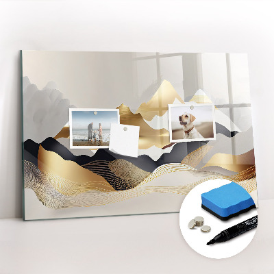 Magnetic dry erase board Abstract mountains