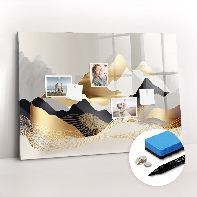 Magnetic dry erase board Abstract mountains