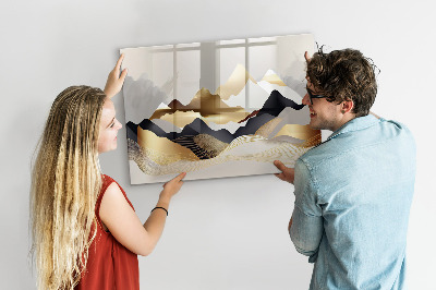Magnetic dry erase board Abstract mountains
