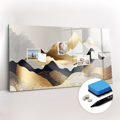 Magnetic dry erase board Abstract mountains