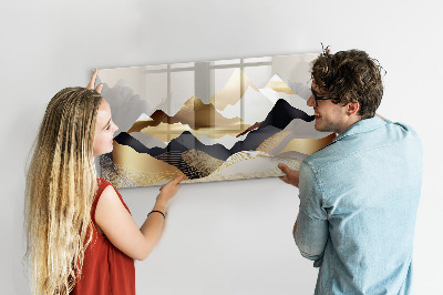 Magnetic dry erase board Abstract mountains