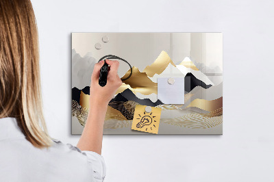 Magnetic dry erase board Abstract mountains