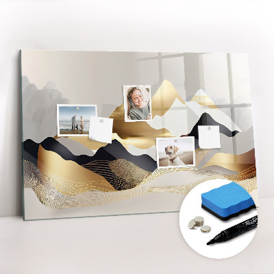 Magnetic dry erase board Abstract mountains