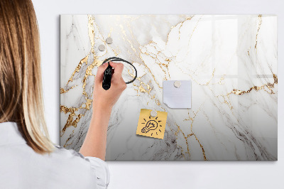 Dry erase magnetic board Ornamental marble