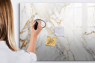 Dry erase magnetic board Ornamental marble
