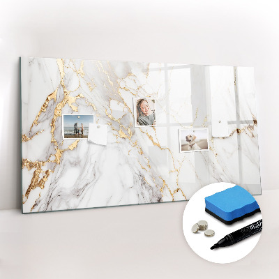 Dry erase magnetic board Ornamental marble
