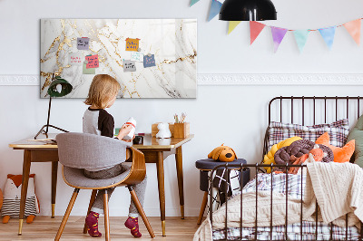 Dry erase magnetic board Ornamental marble