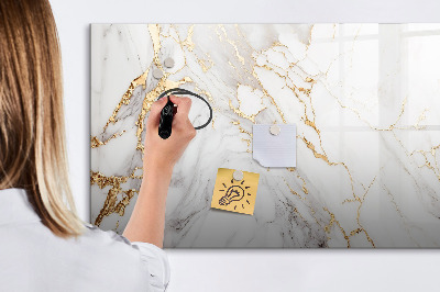 Dry erase magnetic board Ornamental marble